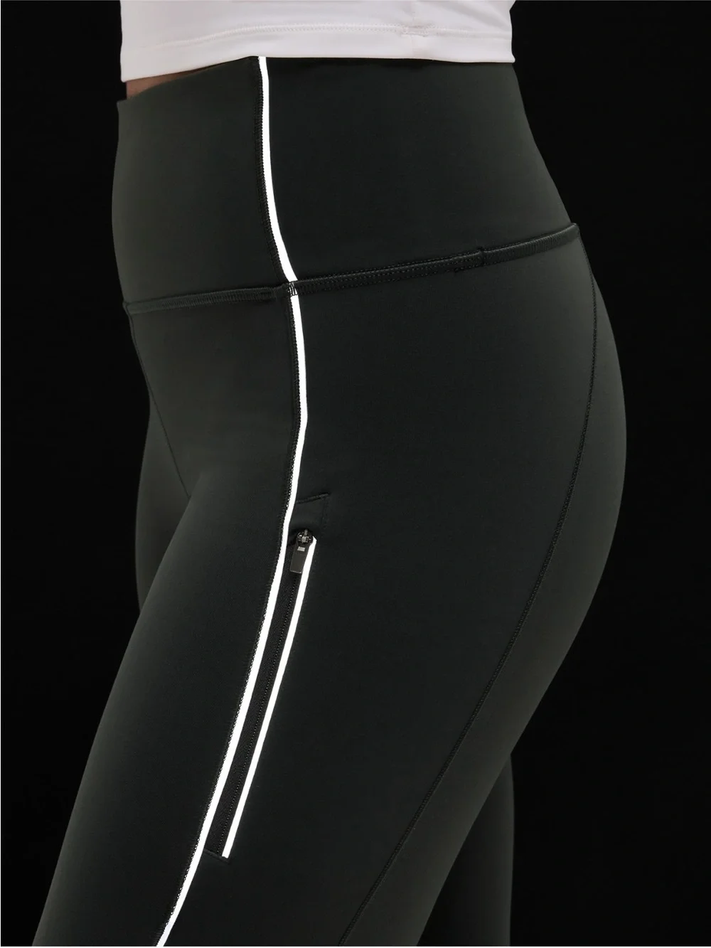 Athleta Rainier High Rise Reflective Stripe Legging - Picture 2 of 13